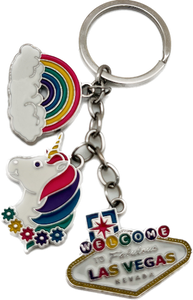 Las Vegas Rainbow Unicorn Vegas Sign Keychain