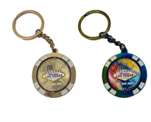 Vegas High Roller Spinning Poker Chip Keychain