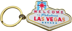 Welcome to Fabulous Las Vegas Sign Key Ring - Gold