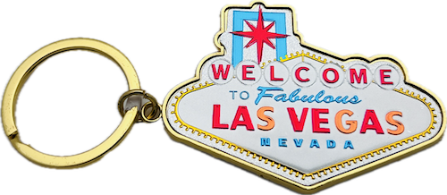 Welcome to Fabulous Las Vegas Sign Key Ring - Gold