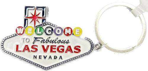 Welcome to Fabulouse Las Vegas Sign Keychain - Rainbow