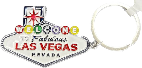 Welcome to Fabulouse Las Vegas Sign Keychain - Rainbow