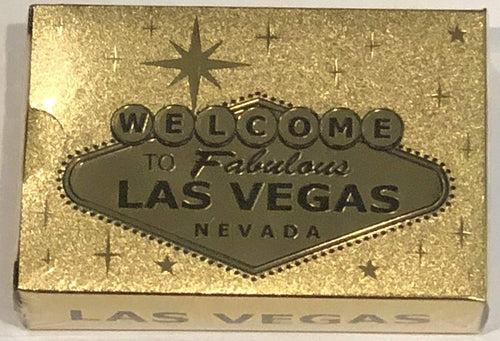 Las Vegas Welcome to Sign Gold Foil Playing Cards