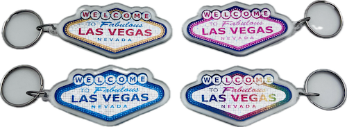 Classic Plastic Welcome to Fabulous Las Vegas Sign Keychain