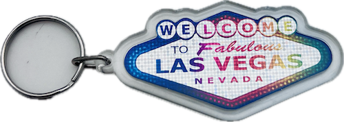 Classic Plastic Welcome to Fabulous Las Vegas Sign Keychain