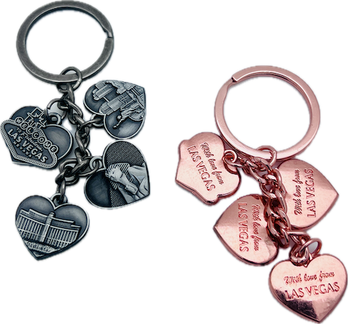 With Love from Las Vegas Heart Charm Keychain