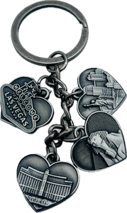 With Love from Las Vegas Heart Charm Keychain