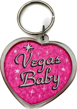 Las Vegas Heart Shaped Design Plastic Keychain