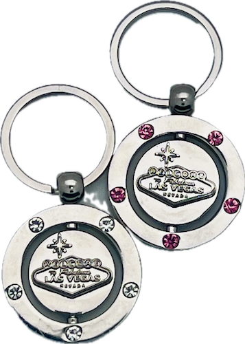Las Vegas Spinning Sign Keychain