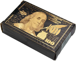 $100 Las Vegas Dollar Black / Gold Foil Playing Cards