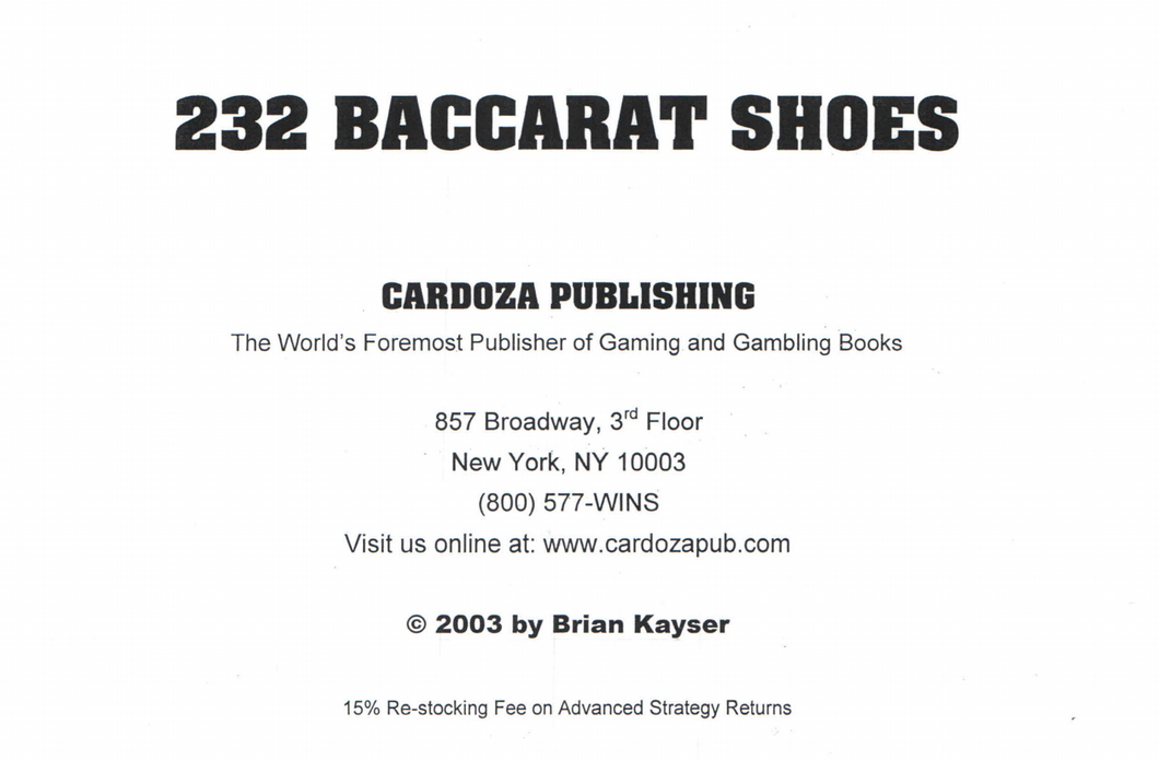232 Baccarat Shoes