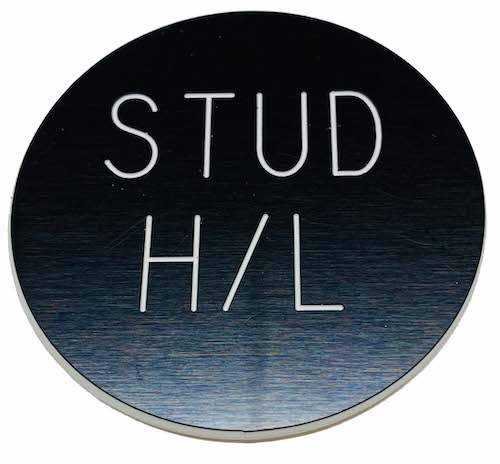 Stud Hi /  Low Black & White- 3 inch Lammer