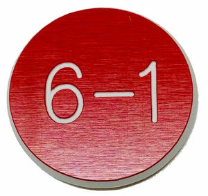 6-1 Red & White- 1.25 inch Lammer