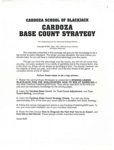 Cardoza Base Count Strategy