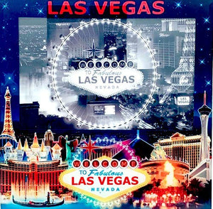 Las Vegas Strip Skyline - Blue Picture Frame