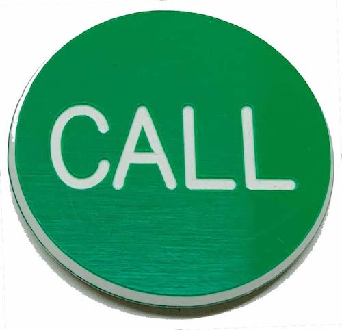 Call Green & White- 1.25 inch Lammer
