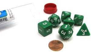 Green Polyhedral Dice Set