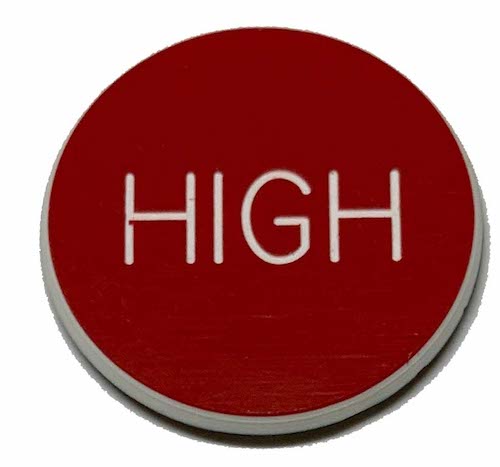 High  Red & White- 1.25 inch Lammer