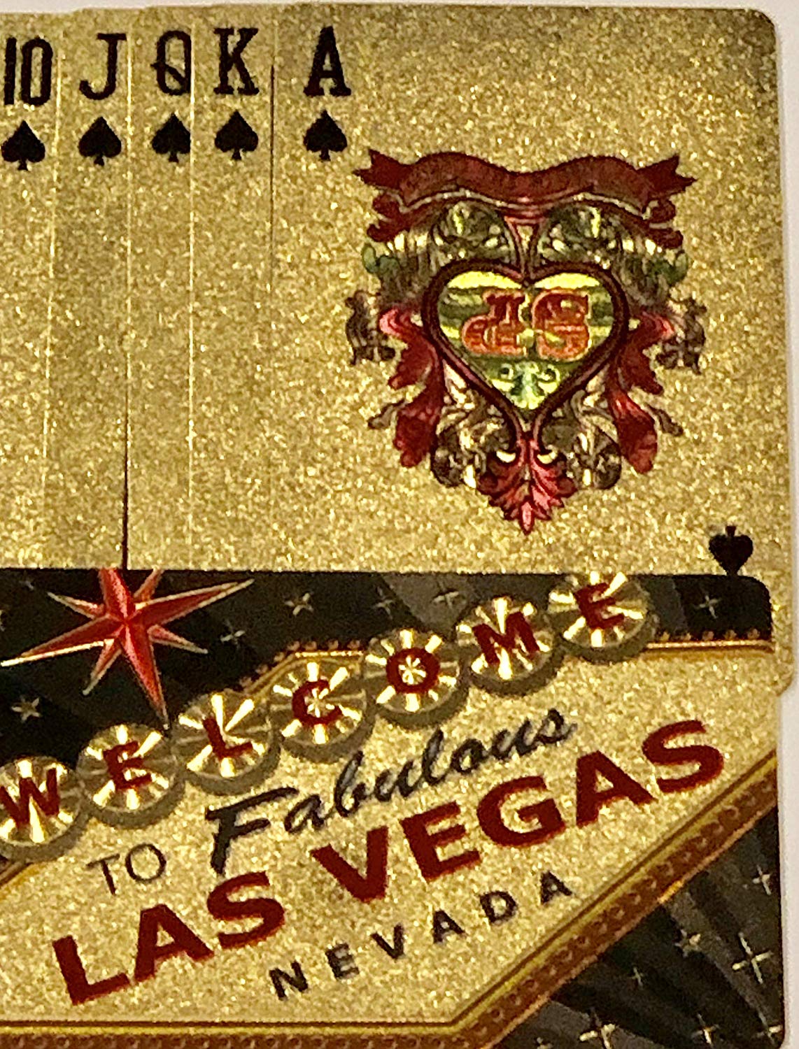 Welcome to Fabulous Las Vegas Nevada 24k Gold Foil Plated Waterproof  Playing Cards