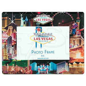 Las Vegas Strip Black Glass Picture Frame