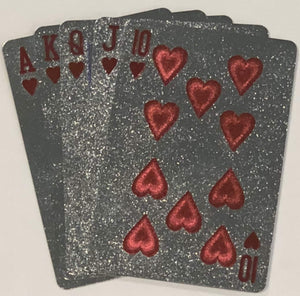 $100 Las Vegas US Dollar Shiny Silver Foil Playing Cards