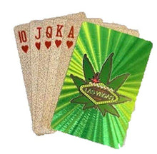 Marijuana Green Foil Playing Cards.