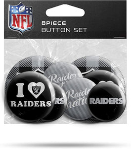 NFL-Las Vegas Raiders  8 Button  Pack