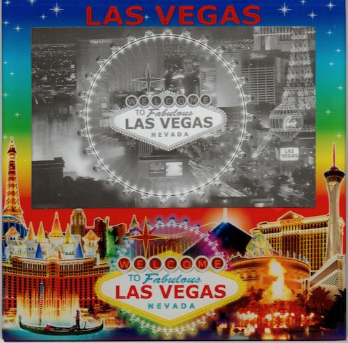 Las Vegas Strip Skyline - Rainbow Picture Frame