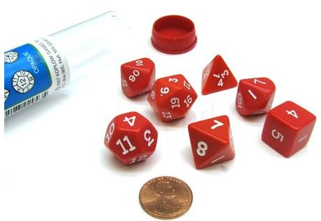 Red Polyhedral Dice Set