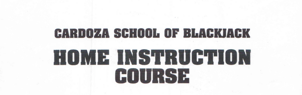 Cardoza School of Blackjack Home Instruction Course