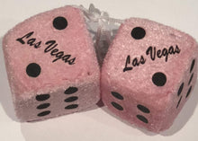 Las Vegas Fuzzy Dice Red, Black, Pink ( 3 Dice Set)