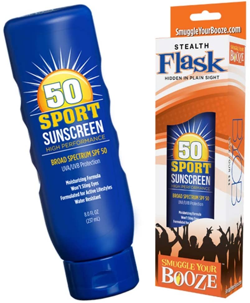 Smuggle Your Booze Sunscreen Flask